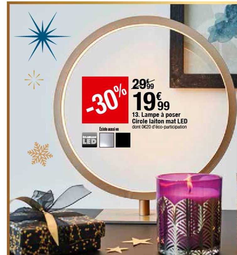 Lampe à Poser Circle Laiton Mat Led