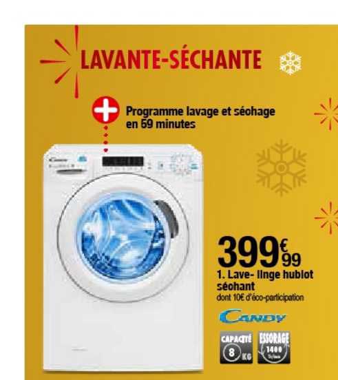 lave-linge hublot séchant