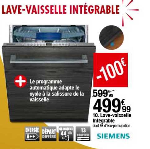 Lave-vaisselle Intégrable
