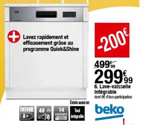 lave-vaisselle intégrable