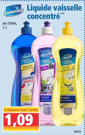 Liquide Vaisselle Concentré Saubermax