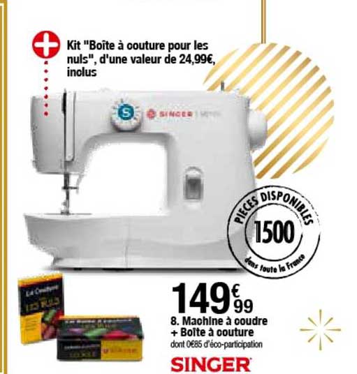 machine à coudre + boîte à couture