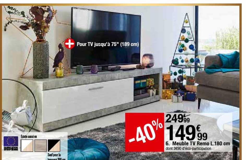 meuble tv remo l.180 cm