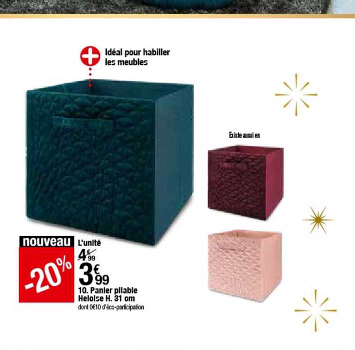 panier pliable heloise h. 31 cm