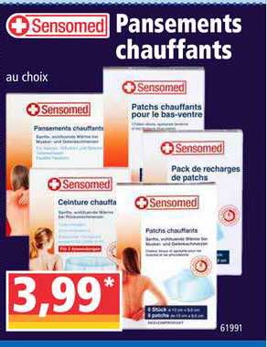 pansements chauffants sensomed