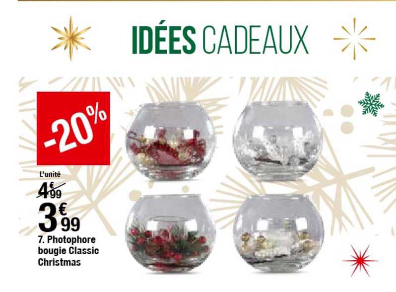 photophore bougie classic christmas