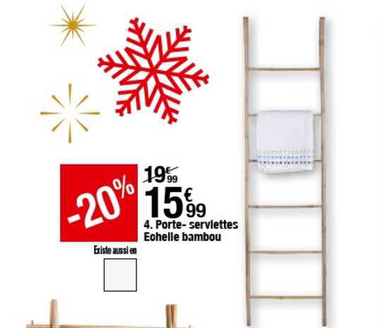 porte-serviettes échelle bambou