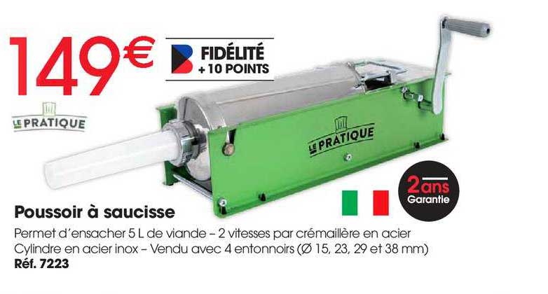 poussoir à saucisse le pratique