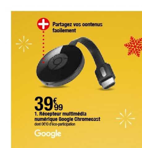 Récepteur Multimédia Numérique Google Chromecast