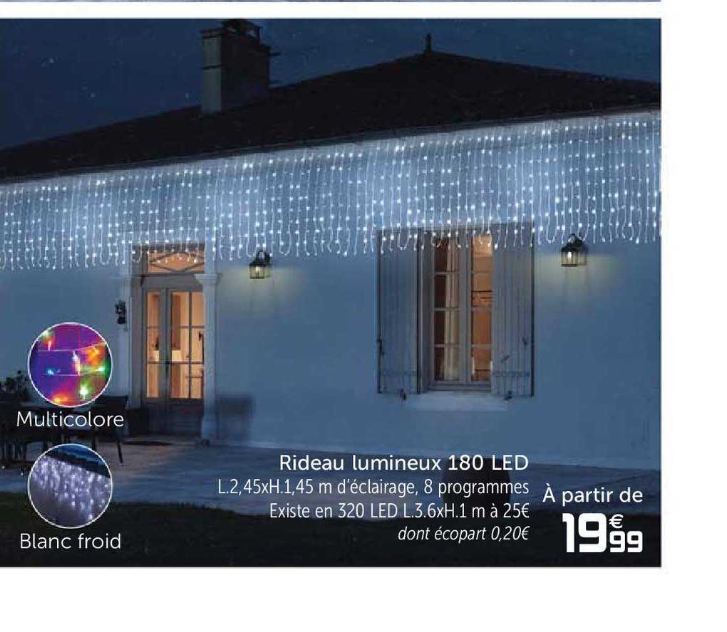 Rideau Lumineux 180 Led