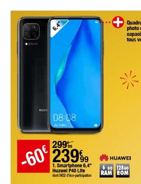 smartphone  6,4" huawei p40 lite