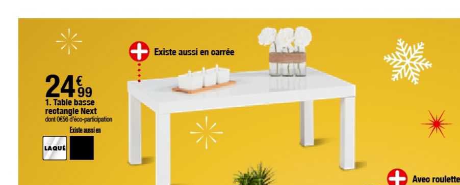 Table Basse Rectangle Next