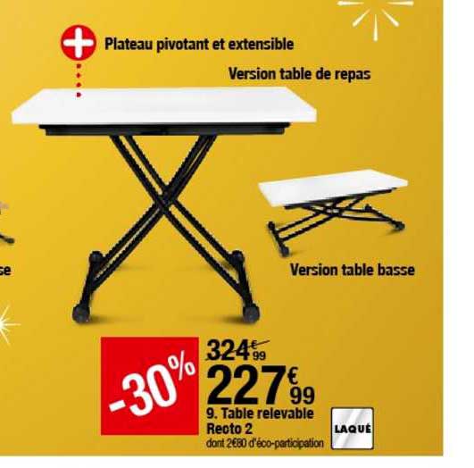 table relevable recto 2