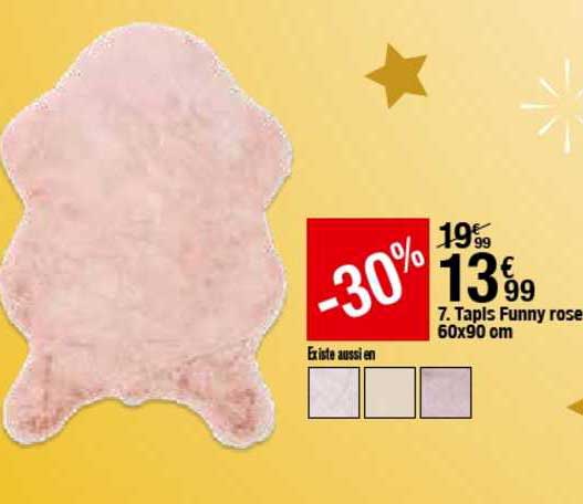 tapis funny rose 60 x 90 cm