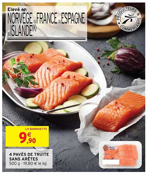 4 Pavés De Truite Sans Arêtes