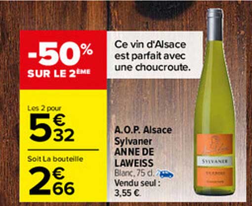 a.o.p. alsace sylvaner anne de laweiss