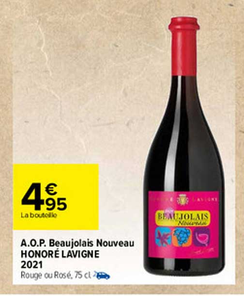 a.o.p. beujolais nouveau honoré lavigne