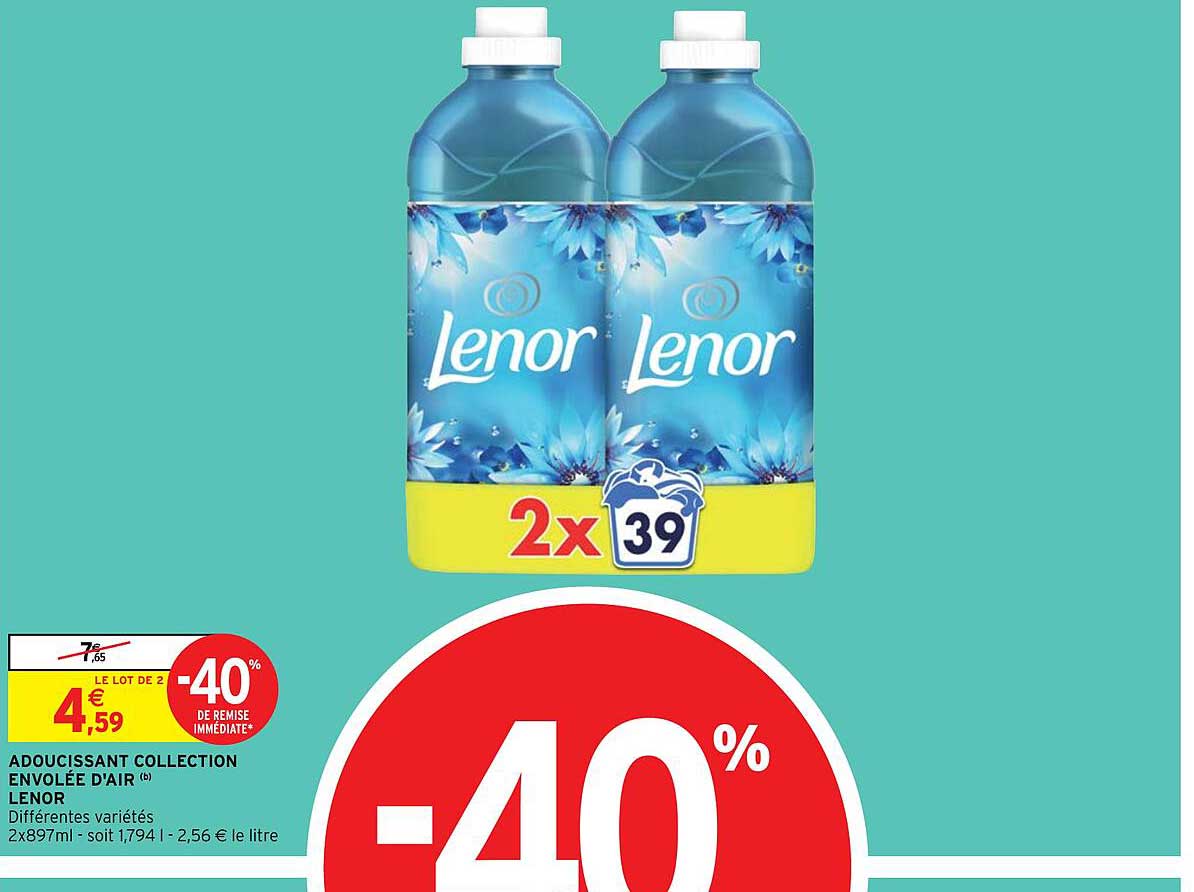 adoucissant collection envolée d'air lenor