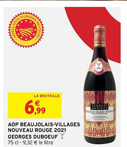 aop beujolais-villages nouveau rouge 2021 georges duboeuf