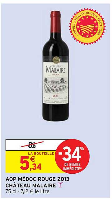 Aop Médoc Rouge 2013 Château Malaire