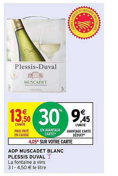 aop muscadet blanc plessis duval