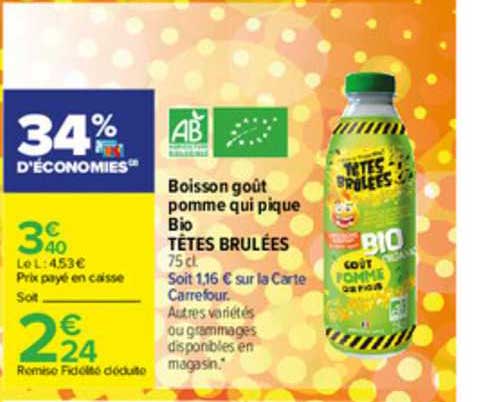 boisson goût pomme qui pique bio têtes brulées