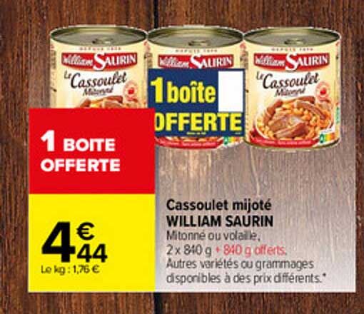 cassoulet mijoté william saurin