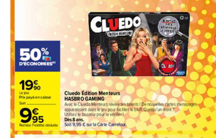 cluedo édition menteurs hasbro gaming