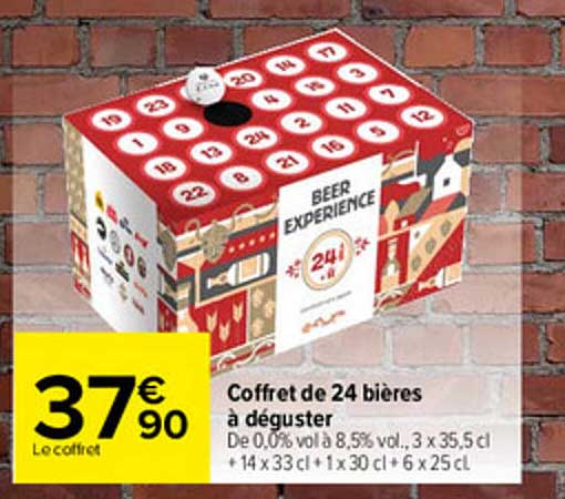 coffret de 24 bières à déguster