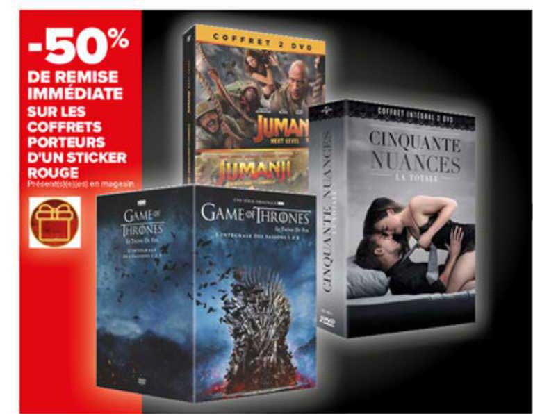 coffret porteurs d'un sticker rouge