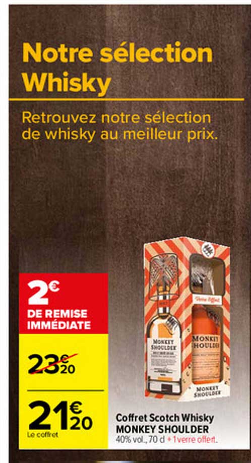 coffret scotch whisky monkey shoulder