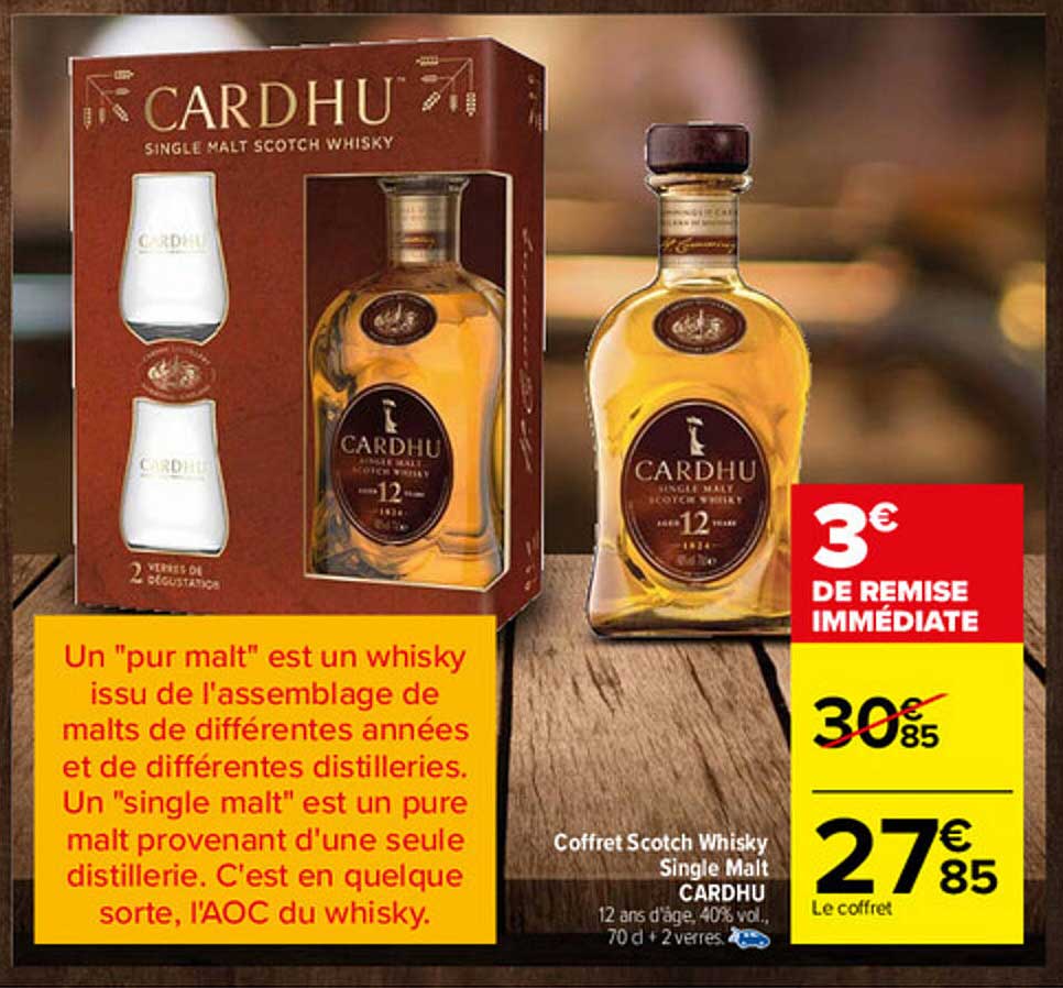coffret scotch whisky single malt cardhu