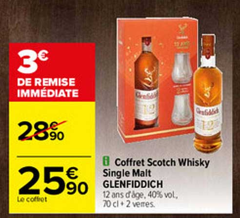 coffret scotch whisky single malt glenfiddich