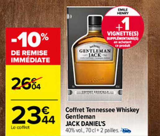 coffret tennessee whiskey gentleman jack daniel's