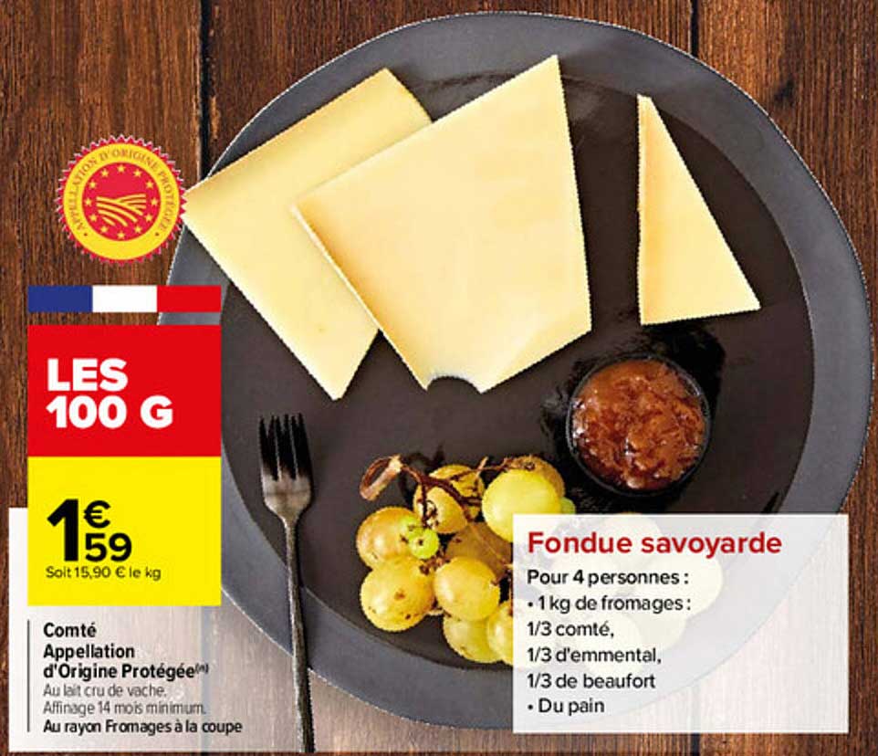 comté appellation d'origine protégée