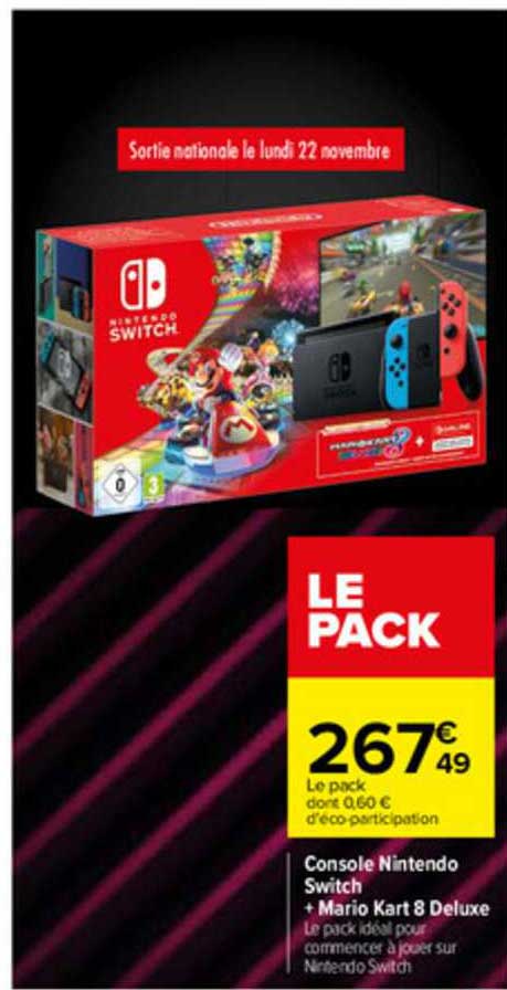 console nintendo switch + mario kart 8 deluxe