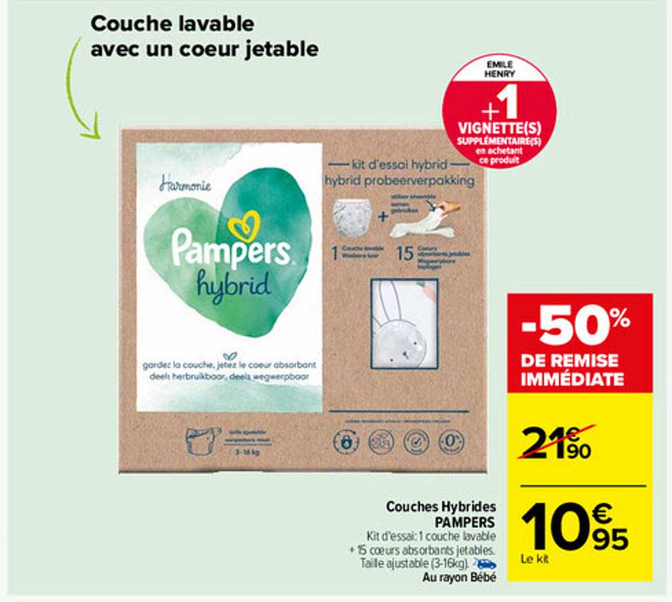 couches hybrides pampers