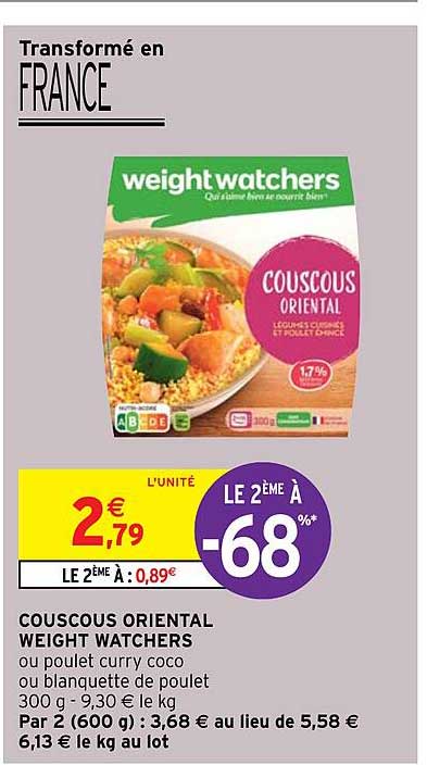 couscous oriental weight watchers
