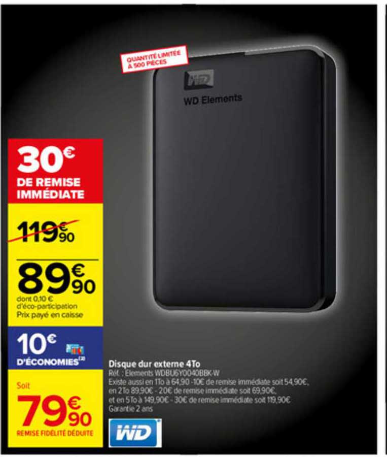 disque dur externe 4To wd