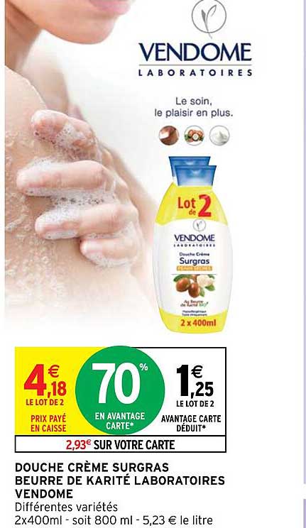 douche crème surgras beurre de karité laboratoires vendome