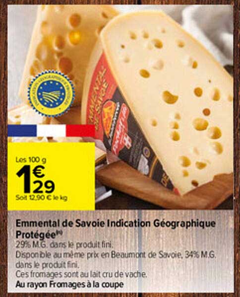 emmental de savoie indication géographique protégée