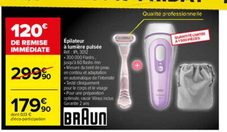 épilateur à lumière pulsée braun