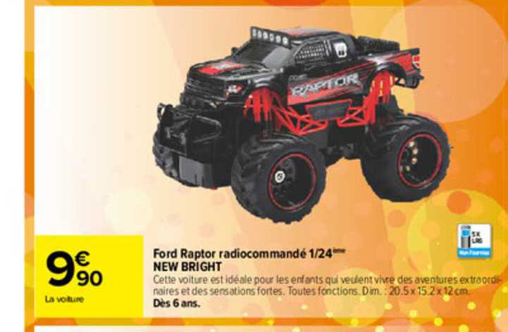 ford raptor radiocommandé 1-24 new bright