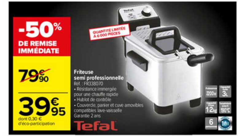 friteuse semi professionnelle tefal
