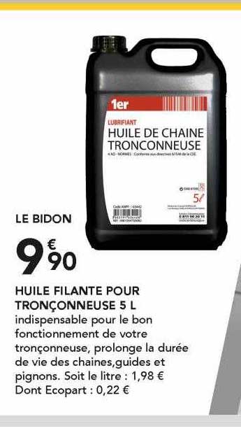 huile filante pour tronçonneuse 5 l