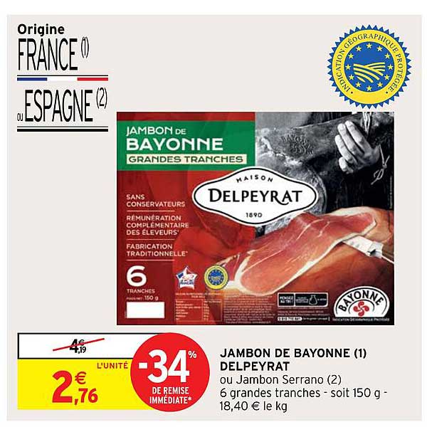 Jambon De Bayonne Delpeyrat