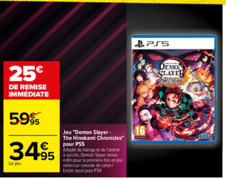 jeu "demon slayer - the hinokami chronicles" pour ps5