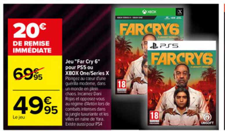 jeu "far cry 6" pour ps5 ou xbox one - séries x