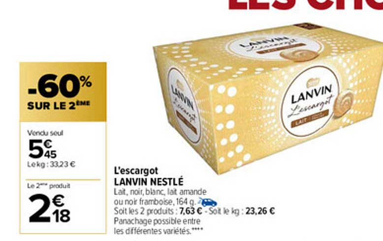 l'escargot lanvin nestlé
