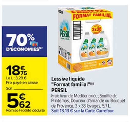 lessive liquide "format familial" persil